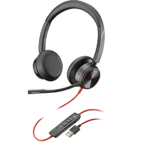 Poly Blackwire 8225-M UC, Stereo USB-A Corded Headset, ANC, Online Indicator with call controls
