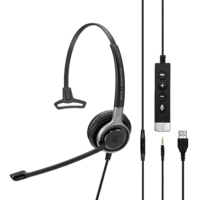 IMPACT SC 635 USB-C Premium, wired, single-sided headset with connectivity to PC/softphone or mobile devices using USB or 3.5 mm jack